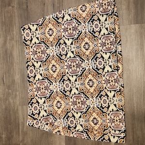 Zara tapestry trafaluc metallic skirt medium